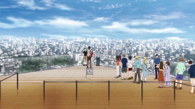 Open-air rooftop observation deck